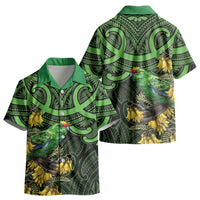 New Zealand Parakeet Bird Kid Hawaiian Shirt Maori Kakariki Kowhai Maori Pattern LT22 - Polynesian Pride