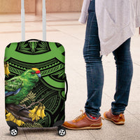 New Zealand Parakeet Bird Luggage Cover Maori Kakariki Kowhai Maori Pattern