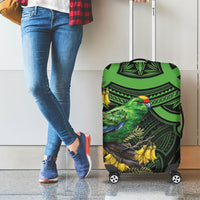 New Zealand Parakeet Bird Luggage Cover Maori Kakariki Kowhai Maori Pattern
