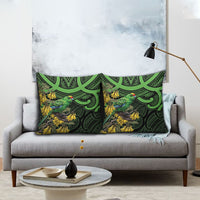 New Zealand Parakeet Bird Pillow Cover Maori Kakariki Kowhai Maori Pattern
