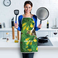 Bellbird New Zealand Personalised Apron Kowhai Flower Maori Pattern LT22 - Polynesian Pride