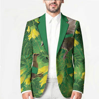 Bellbird New Zealand Personalised Blazer Kowhai Flower Maori Pattern LT22 - Polynesian Pride