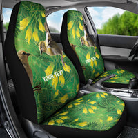 Bellbird New Zealand Personalised Car Seat Cover Kowhai Flower Maori Pattern LT22 - Polynesian Pride