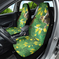 Bellbird New Zealand Personalised Car Seat Cover Kowhai Flower Maori Pattern LT22 - Polynesian Pride