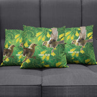 Bellbird New Zealand Personalised Pillow Cover Kowhai Flower Maori Pattern LT22 - Polynesian Pride