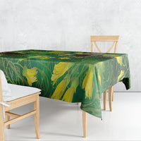 Bellbird New Zealand Personalised Tablecloth Kowhai Flower Maori Pattern LT22 - Polynesian Pride