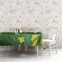 Bellbird New Zealand Personalised Tablecloth Kowhai Flower Maori Pattern LT22 - Polynesian Pride