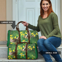 Bellbird New Zealand Personalised Travel Bag Kowhai Flower Maori Pattern LT22 - Polynesian Pride