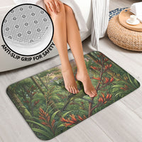 Bellbird New Zealand Personalised Bathroom Set Korimako Harakeke Flower Native Forest LT22 - Polynesian Pride