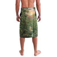 Bellbird New Zealand Personalised Lavalava Korimako Harakeke Flower Native Forest LT22 - Polynesian Pride