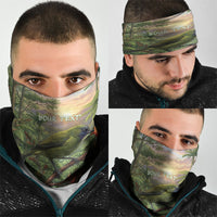 Bellbird New Zealand Personalised Neck Gaiter Korimako Harakeke Flower Native Forest LT22 - Polynesian Pride