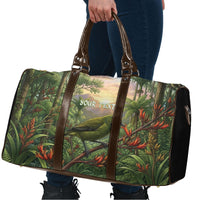 Bellbird New Zealand Personalised Travel Bag Korimako Harakeke Flower Native Forest LT22 - Polynesian Pride