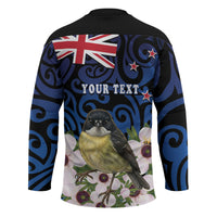 Tomtit New Zealand Personalised Hockey Jersey Miromiro Manuka Flower Maori Pattern LT22 - Polynesian Pride
