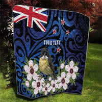 Tomtit New Zealand Personalised Quilt Miromiro Manuka Flower Maori Pattern LT22 - Polynesian Pride
