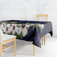 Tomtit New Zealand Personalised Tablecloth Miromiro Manuka Flower Maori Pattern LT22 - Polynesian Pride