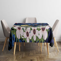 Tomtit New Zealand Personalised Tablecloth Miromiro Manuka Flower Maori Pattern LT22 - Polynesian Pride