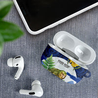 Kakapo New Zealand Personalised AirPods Case Kowhai Flower Silver Fern Maori Pattern LT22 - Polynesian Pride