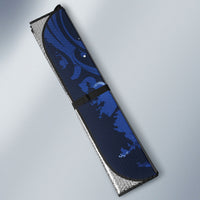 Kakapo New Zealand Personalised Auto Sun Shade Kowhai Flower Silver Fern Maori Pattern LT22 - Polynesian Pride