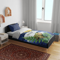 Kakapo New Zealand Personalised Bedding Set Kowhai Flower Silver Fern Maori Pattern LT22 - Polynesian Pride