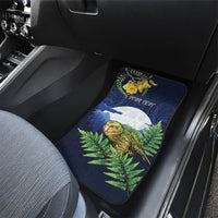 Kakapo New Zealand Personalised Car Mats Kowhai Flower Silver Fern Maori Pattern LT22 - Polynesian Pride