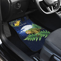 Kakapo New Zealand Personalised Car Mats Kowhai Flower Silver Fern Maori Pattern LT22 - Polynesian Pride
