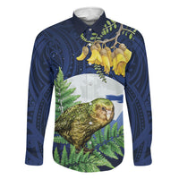 Kakapo New Zealand Personalised Family Matching Puletasi and Hawaiian Shirt Kowhai Flower Silver Fern Maori Pattern