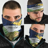 Kakapo New Zealand Personalised Neck Gaiter Kowhai Flower Silver Fern Maori Pattern LT22 - Polynesian Pride