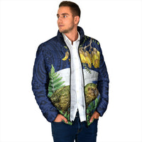 Kakapo New Zealand Personalised Padded Jacket Kowhai Flower Silver Fern Maori Pattern LT22 - Polynesian Pride
