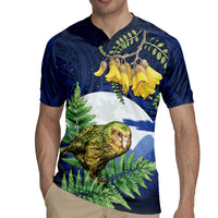 Kakapo New Zealand Personalised Rugby Jersey Kowhai Flower Silver Fern Maori Pattern LT22 - Polynesian Pride
