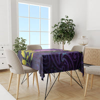 New Zealand Tui Bird Matariki Tablecloth Kowhai Flower Silver Fern Galaxy Maori Pattern LT22 - Polynesian Pride
