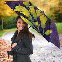 New Zealand Tui Bird Matariki Umbrella Kowhai Flower Silver Fern Galaxy Maori Pattern LT22 - Polynesian Pride