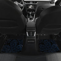 New Zealand Kakapo Matariki Personalised Car Mats Pohutukawa Flower Galaxy Maori Pattern LT22 Set 2pcs - Back Black - Polynesian Pride