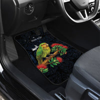 New Zealand Kakapo Matariki Personalised Car Mats Pohutukawa Flower Galaxy Maori Pattern LT22 - Polynesian Pride