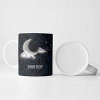 New Zealand Kakapo Matariki Personalised Ceramic Mug Pohutukawa Flower Galaxy Maori Pattern LT22 - Polynesian Pride