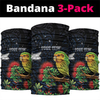 New Zealand Kakapo Matariki Personalised Neck Gaiter Pohutukawa Flower Galaxy Maori Pattern LT22 package One Size: 25*50cm Black - Polynesian Pride