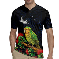New Zealand Kakapo Matariki Personalised Rugby Jersey Pohutukawa Flower Galaxy Maori Pattern LT22 - Polynesian Pride