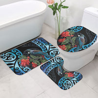 Tui Bird Kakabeak New Zealand Bathroom Set Clianthus Galaxy Maori Koru Pattern LT22 - Polynesian Pride