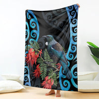 Tui Bird Kakabeak New Zealand Blanket Clianthus Galaxy Maori Koru Pattern LT22 - Polynesian Pride