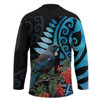 Tui Bird Kakabeak New Zealand Hockey Jersey Clianthus Galaxy Maori Koru Pattern LT22 - Polynesian Pride