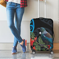 Tui Bird Kakabeak New Zealand Luggage Cover Clianthus Galaxy Maori Koru Pattern LT22 - Polynesian Pride