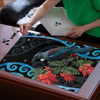 Tui Bird Kakabeak New Zealand Puzzle Clianthus Galaxy Maori Koru Pattern LT22 - Polynesian Pride