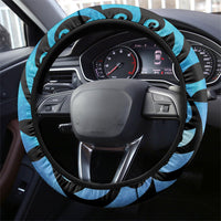 Tui Bird Kakabeak New Zealand Steering Wheel Cover Clianthus Galaxy Maori Koru Pattern LT22 - Polynesian Pride