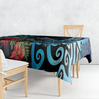 Tui Bird Kakabeak New Zealand Tablecloth Clianthus Galaxy Maori Koru Pattern LT22 - Polynesian Pride