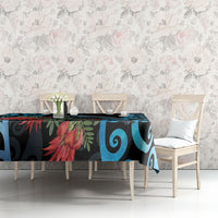 Tui Bird Kakabeak New Zealand Tablecloth Clianthus Galaxy Maori Koru Pattern LT22 - Polynesian Pride