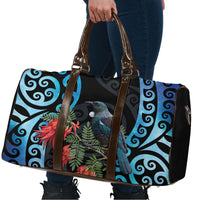 Tui Bird Kakabeak New Zealand Travel Bag Clianthus Galaxy Maori Koru Pattern LT22 - Polynesian Pride