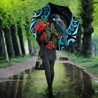 Tui Bird Kakabeak New Zealand Umbrella Clianthus Galaxy Maori Koru Pattern LT22 - Polynesian Pride