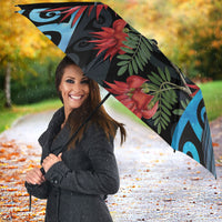 Tui Bird Kakabeak New Zealand Umbrella Clianthus Galaxy Maori Koru Pattern LT22 - Polynesian Pride