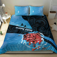 Snapper Fishing New Zealand Bedding Set Tamure Fish Hook Maori Pattern LT22 - Polynesian Pride