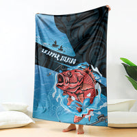 Snapper Fishing New Zealand Blanket Tamure Fish Hook Maori Pattern LT22 - Polynesian Pride