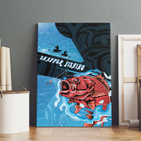 Snapper Fishing New Zealand Canvas Wall Art Tamure Fish Hook Maori Pattern LT22 - Polynesian Pride